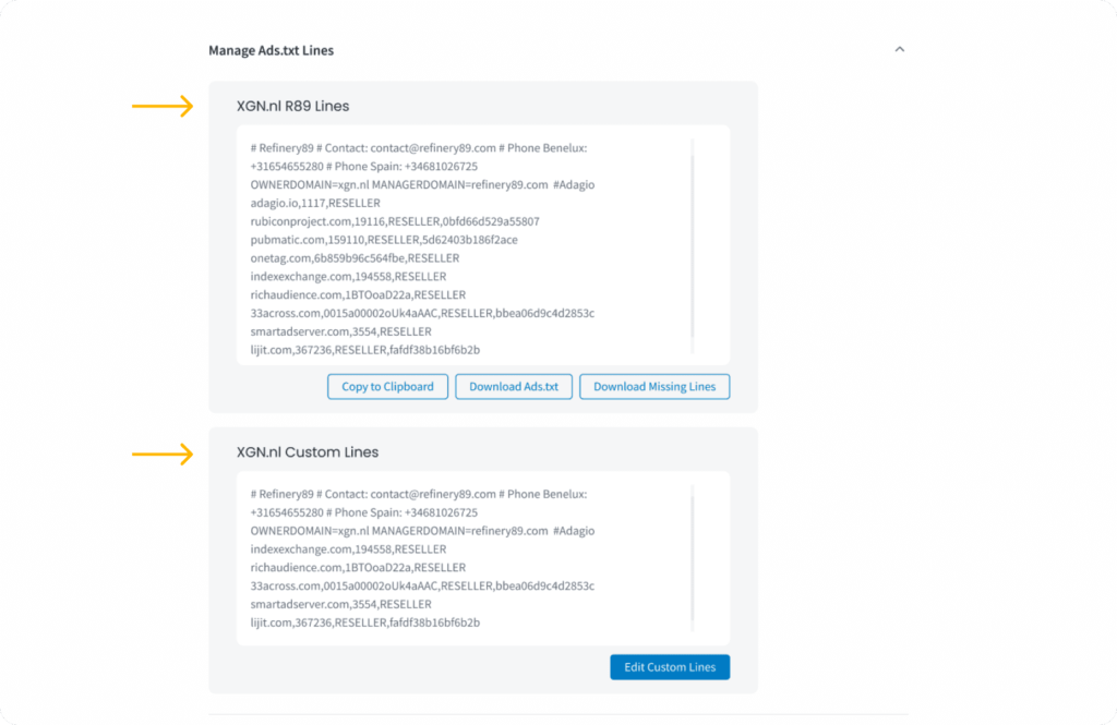 Check your the status of your ads.txt + MCM progress on the "My Site" 