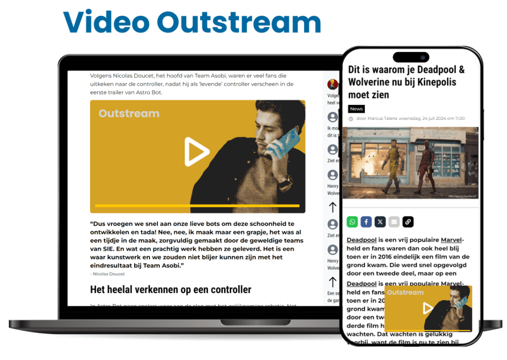 Outstream video ads example